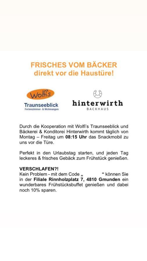 Wolfis Traunseeblick - Mit Kostenlosem Parkplatz Direkt An Der Unterkunft Гмунден Экстерьер фото